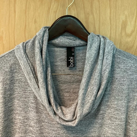 BOBI LOS ANGELES  Sz L Cowl Neck Asymmetric Soft Top - Picture 7 of 7